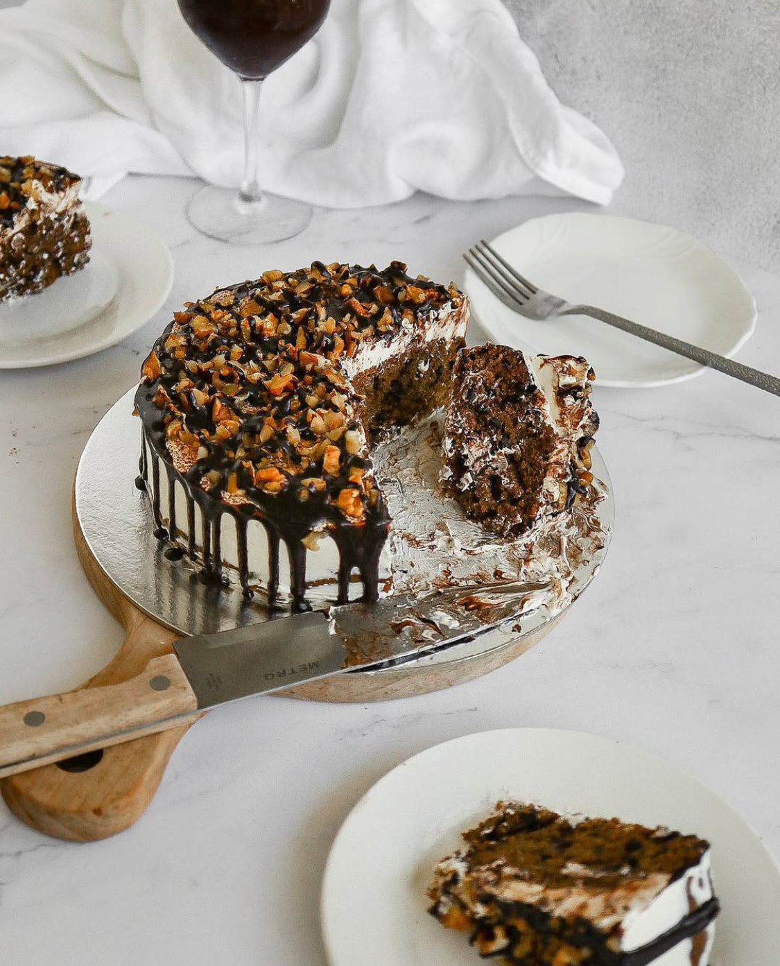 Walnut Coffee Chocolate Cake