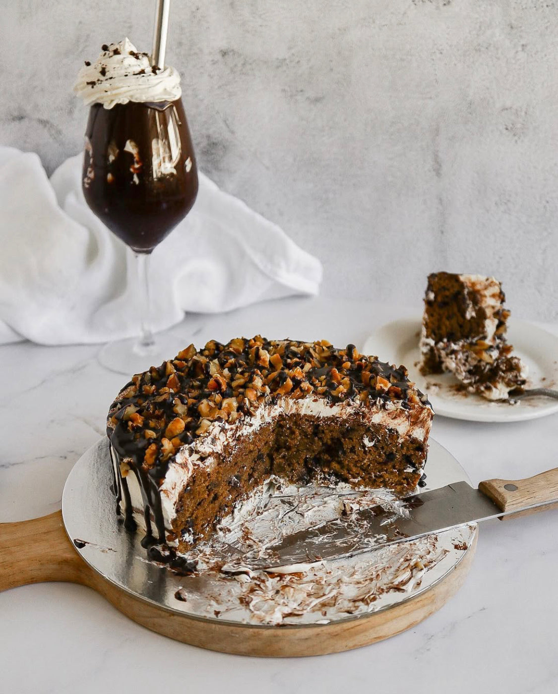 Walnut Coffee Chocolate Cake