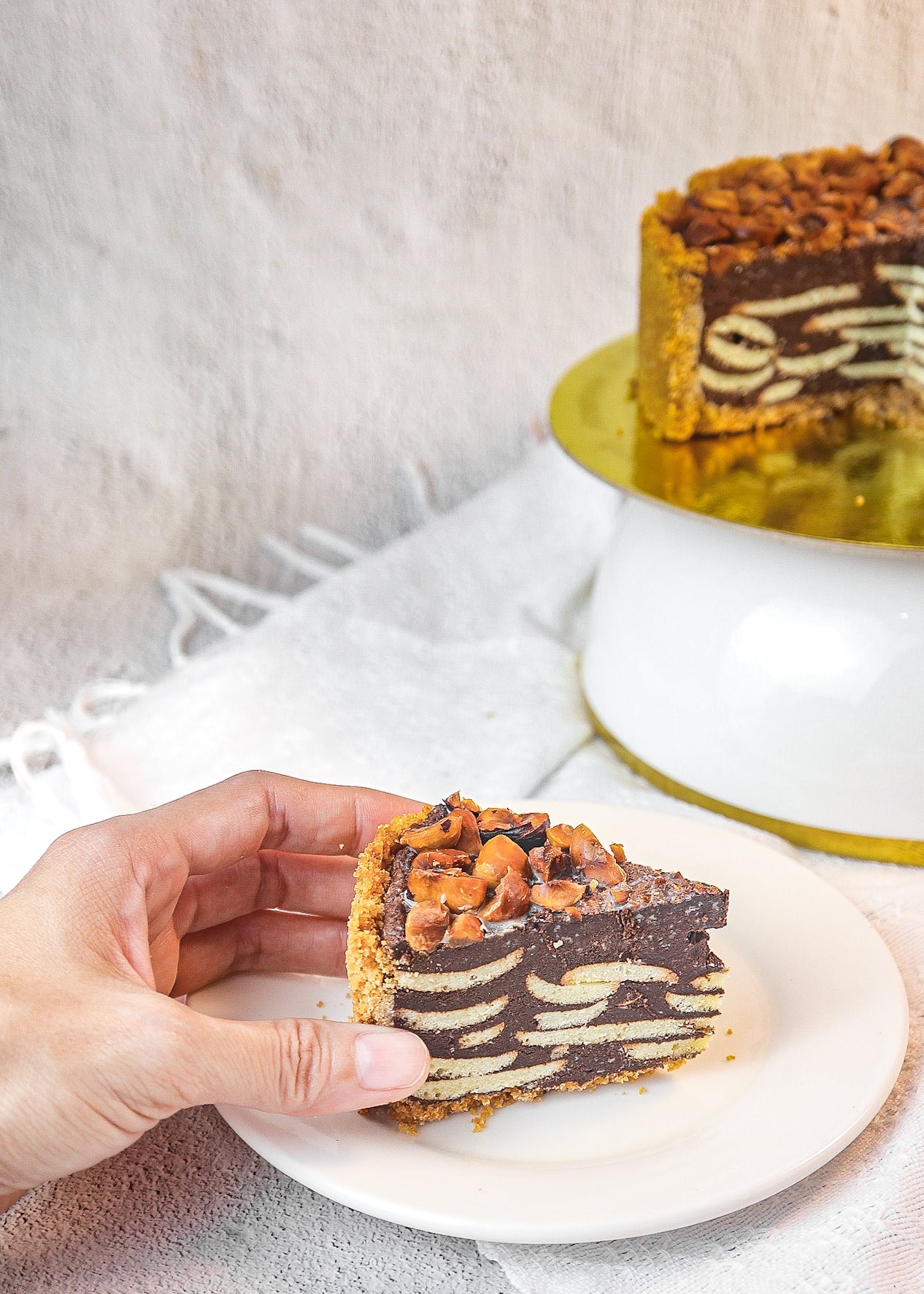 Nutella Butter Cookie Tart Cake