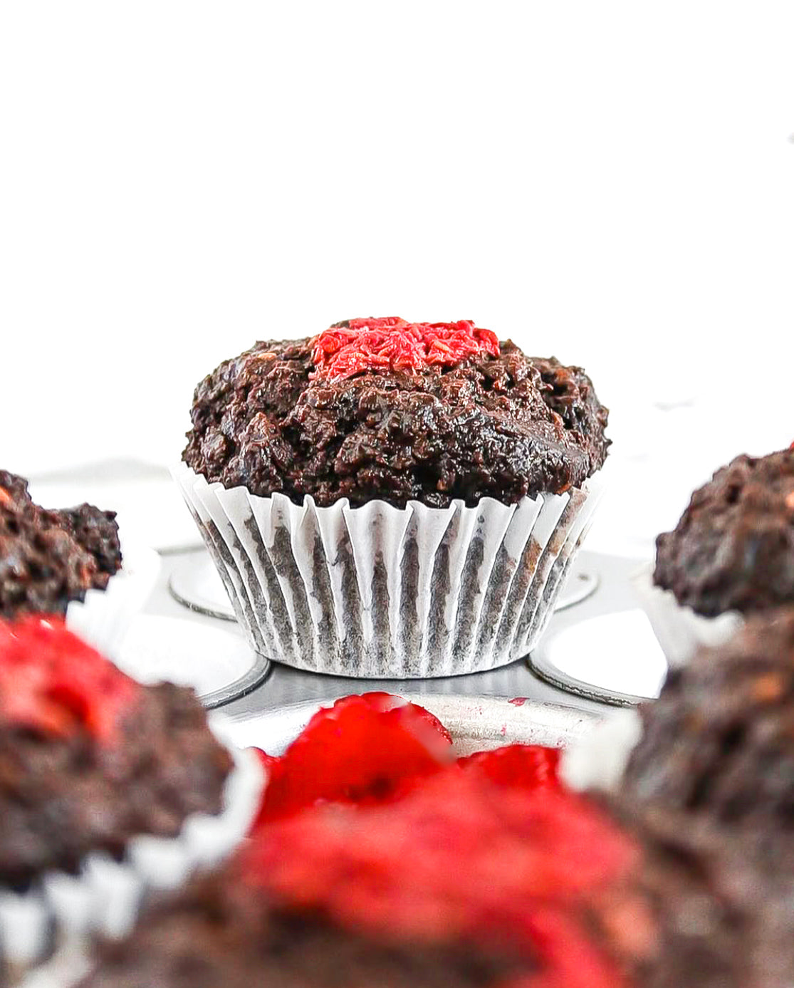 Strawberry Dark Chocolate Muffins