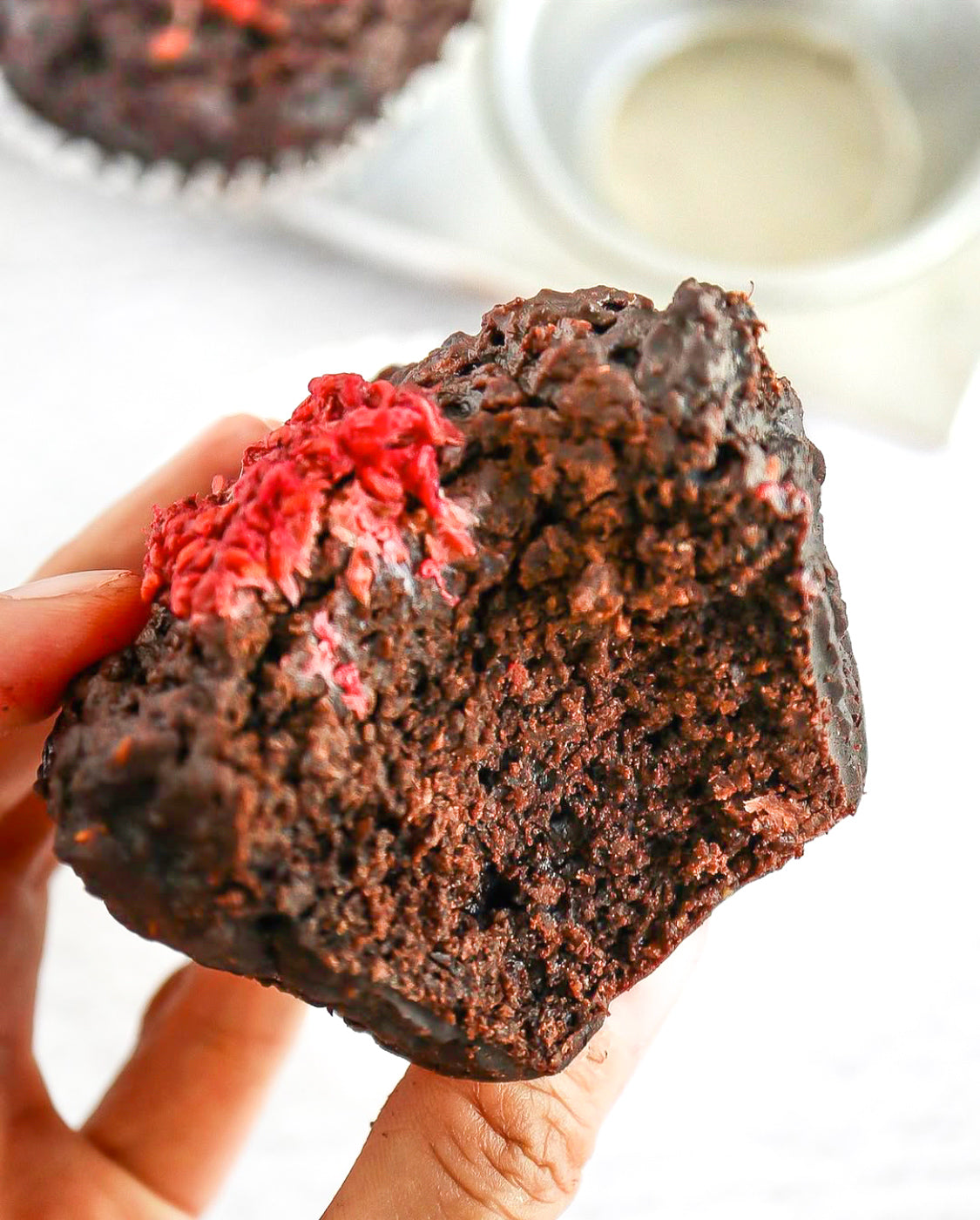 Strawberry Dark Chocolate Muffins