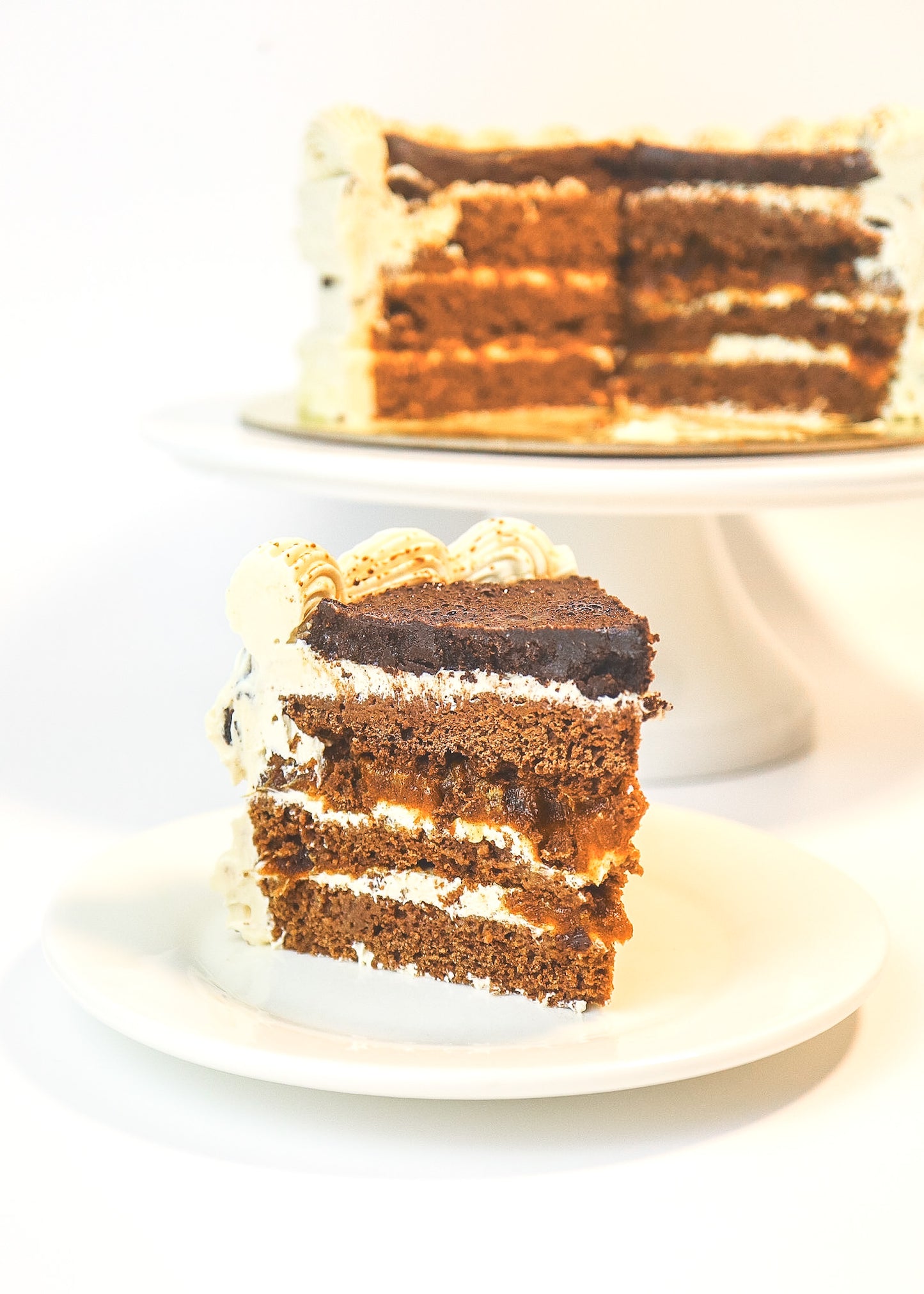 Mocha Dark Chocolate Dates Caramel Cake