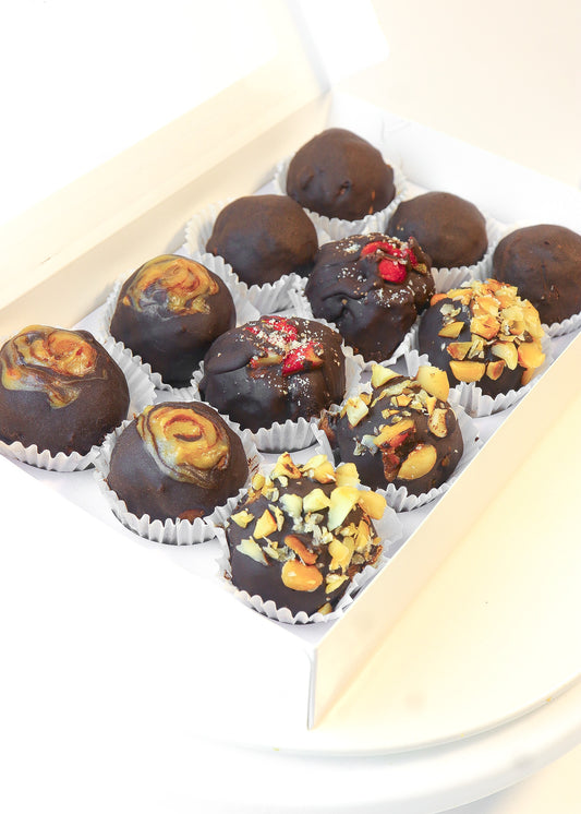 Assorted Pea Protein Truffles (4 Flavors, 6-12 Pieces)