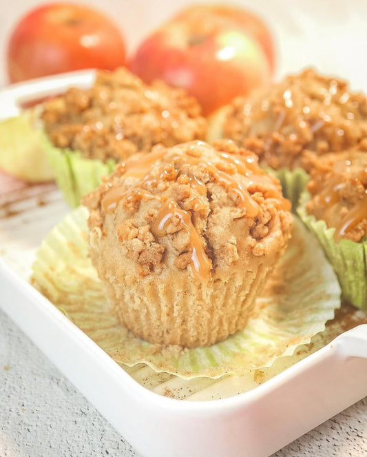 Apple & Caramel Spiced Streusel Muffins