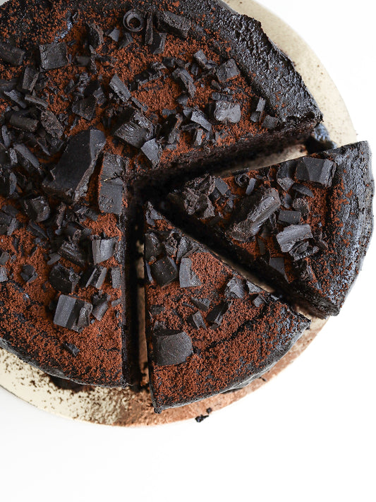 Drunken Triple Dark Chocolate Protein Cake